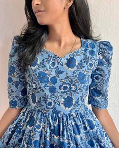 Beautiful Printed Women's One-Piece Suit Cotton Maxi Wedding Party Gown Feeding Design Long Style Anarkali Salwar Dress - Product Image 3