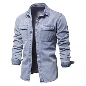 100% coton élégant décontracté Denim veste de qualité supérieure personnalisé Jeans veste nouvelle veste en gros délavé pour les hommes - Product Image 4