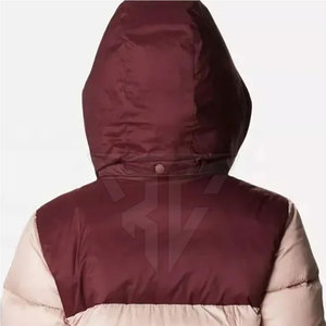 Veste matelassée imperméable respirante en tricot pour femmes, pour l'hiver, à capuche, pour usage extérieur, logo personnalisé, nylon/polyester, haute qualité, vente en gros - Product Image 5