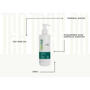 Lotion corporelle bio Uretto Hydro 200ml à l'acide hyaluronique et à la Centella, hydratation intense, thérapie anti-âge, réparation, parfum arbre à thé - Product Image 1