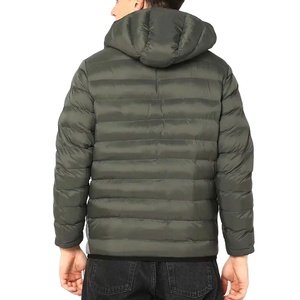 Veste matelassée d'hiver de qualité supérieure pour homme, impression personnalisée, matelassée, à capuche surdimensionnée, avec fermeture éclair en toile douce - Product Image 2
