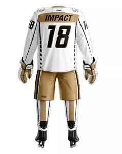 Vêtements de Hockey sur glace 100% Polyester, nouveau Design, tenue de Sport d'équipe personnalisée, uniformes de Hockey sur glace bon marché, Services OEM et ODM - Product Image 5