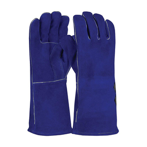 Gants de soudage en cuir fendu de vache de qualité supérieure paume en cuir de grain supérieur flexible personnalisé pour soudeur main gants de travail de soudage professionnel - Product Image 1