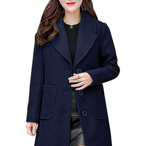 Premium femmes hiver à manches longues manteau décontracté matelassé vêtements d'extérieur bouton décoration chaud épais respirant vêtements de travail doublure en Polyester - Product Image 6