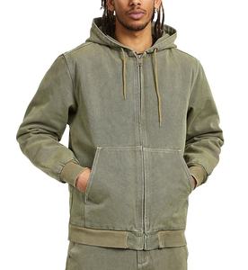 Autumn Winter Custom <b>Denim</b> Work <b>Jacket</b> Super Quality Custom Hooded Nylon <b>Quilted</b> Lining Casual Outdoor Mechanics <b>Jacket</b> For Men - Product Image 6