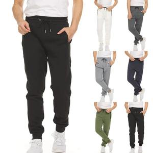 Pantalons de survêtement de sport pour hommes tendance style streetwear, pantalons décontractés à revers, pantalons longs assortis à tout, couleur unie, polyester - Product Image 1