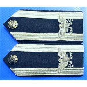 Insignias Tácticas Ceremoniales Hechas a Mano para Uniformes, Insignias Bordadas con Hilo Plateado, Insignias de Uniforme de Capitán de la Marina - Product Image 4