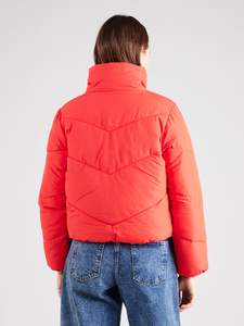 Chaqueta acolchada de invierno acolchada transpirable de punto rojo naranja con logotipo personalizado para mujer de último diseño de alta demanda - Product Image 3