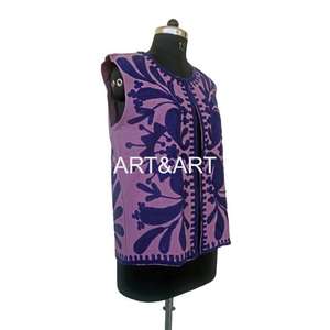 Traditionnel indien folklorique ethnique Suzani veste belle main brodé femmes Style bohème gilet gilet pour demoiselles d'honneur - Product Image 4