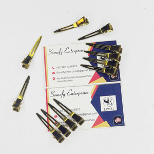 Somofy Enterprises personalizado Metal oro Plasma Acero inoxidable extensión de cabello sostenible Clips herramientas etiqueta - Product Image 6