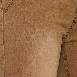 กางเกงยีนส์ขายาวผ้าแคนวาสแบบลำลองกางเกงเอวสูงผ้าคอตตอน100% ทรงตรงน้ำหนักเบา - Product Image 5