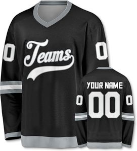 Maillot de hockey sur glace personnalisé avec logo d'équipe, 100% polyester, séchage rapide, unisexe, adulte, design vierge, impression par transfert par sublimation - Product Image 4