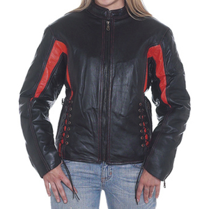 CHAQUETA DE MOTO DE CUERO DE MUJER, ABRIGO NEGRO, ABRIGO DE MOTO, ESTILO LLAMA, 2017 - Product Image 6