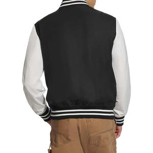 Chaquetas Bomber para Hombre, Nueva Moda, Precio Bajo, Estilo Clásico de Béisbol, Ropa de Abrigo de Invierno, Chaqueta Universitaria, Color Negro, Cierre de Cremallera, Cuello Alto - Product Image 3