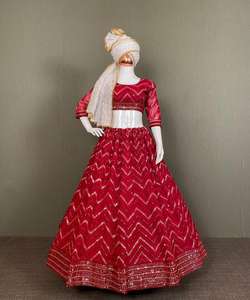 Nouvel arrivage de styliste lehenga pour femmes et filles, vêtements de fête lehenga choli avec blouse en gros - Product Image 5