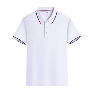 Solapa de moda informal para hombre para Polo, Camiseta de algodón en blanco transpirable con estampado bordado de logotipo personalizado para deportes y golf - Product Image 6
