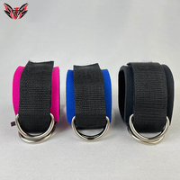 POWER FIGHTER - Correas de Soporte para Tobillos Personalizadas de Alta Calidad, Transpirables, Antideslizantes, de Acero, Neopreno/Nailon, para Gimnasio, Ejercicio, Fitness