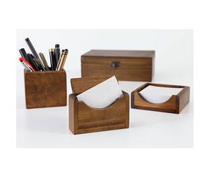 Tarjetero de madera de acacia Artesanía proveedor al por mayor nuevo diseño tarjetero de madera rústica con calidad superior - Product Image 5