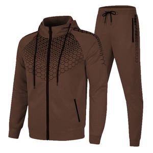 Ensemble de jogging à capuche en polaire pour homme de couleur unie avec écran DTF DTG et impression numérique par sublimation - Product Image 6