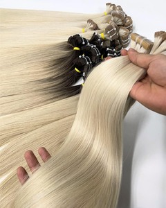 CINTA rubia EN Extensiones de cabello humano vietnamita Procesamiento ruso Técnica eslava Virgen Textura suave y sedosa Suministro de fábrica - Product Image 4