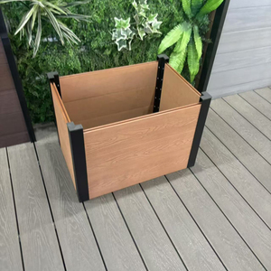 Jardinières et pots de fleurs en bois composite WPC pour la décoration extérieure de la maison et du jardin Jardinière facile à faire soi-même en bois et plastique WPC pour le jardin - Product Image 6