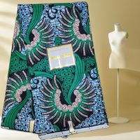 Kain Ankara Afrika Asli 100% Katun Bernapas Ramah Lingkungan dengan Motif Dobby untuk Jubah Anak Perempuan/Laki-laki, Kain Lilit, dan Mainan