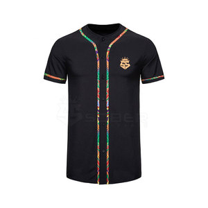 Factory-Made New Design Men's Baseball Jersey Latest Sportswear Breathable Quick Dry Polyester Material Customized Color Team - Product Image 1