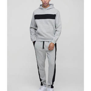 Ensembles de jogging en molleton de coton 100% personnalisé coupe décontractée deux pièces imprimé solide survêtement d'hiver tarifs de gros - Product Image 4