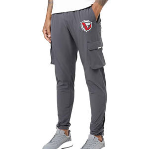 กางเกงคาร์โก้ลำลองสำหรับผู้ชายกางเกงมีกระเป๋าผ้าโพลีเอสเตอร์หลายช่องเอวกลางน้ำหนักเบาระบายอากาศได้ดี - Product Image 1