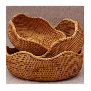 Bol en rotin fait à la main parfait pour un décor rustique et une vie écologique cette année, pour un style de vie plus vert et une décoration intérieure intemporelle - Product Image 1