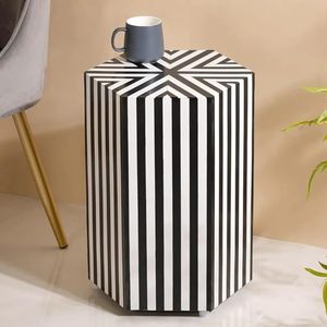 Contemporary Handmade Eco-Friendly Bone Inlay <b>Stool</b> Designer Pattern Premium Finish for Stylish Interior Setup Budget-Friendly - Product Image 1