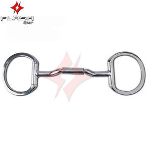 Haute qualité Korsteel fer articulé Eggbutt Snaffle Bit culottes en acier inoxydable Durable Western Dutch Gag Bit allemand argent - Product Image 2