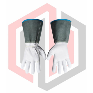 Leather Working Gloves Long Cuff Full Safety Gloves Anti-static Customizable Flexible Breathable Tear-Resistant Wear-Resistant - Product Image 5