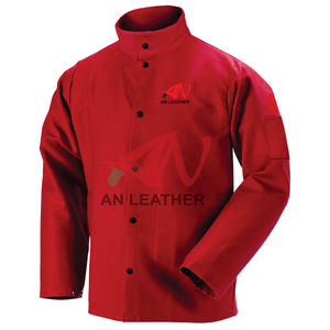 Split Leather Welding Jacket Safety Jacket with Radiation Proof <b>Fire</b> <b>Resistant</b> - Product Image 1