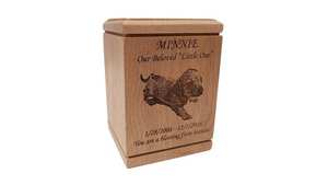 Urne de crémation pour animaux de compagnie pour chiens chat pour cendres boîte en bois de crémation gravée mémorial Photo personnalisée cadeaux de perte d'animaux de compagnie - Product Image 4
