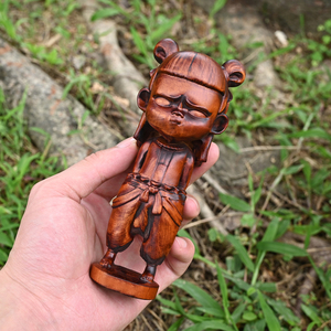 Sculpture en bois de Nezha, figure sculptée de la mythologie orientale pour les collectionneurs d'<span class=keywords><strong>art</strong></span> et la décoration intérieure créative - Product Image 3