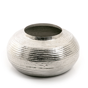 Récipient en métal Design personnalisé Finition plaquée argent Vases à fleurs en fonte d'aluminium Décoration intérieure et de table pour la maison - Product Image 4