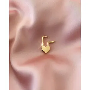 Pendientes de botón con forma de corazón y diseño de animal único, con broche de seguridad para mujeres y niñas, nueva joyería de aleación de zinc, idea de regalo. - Product Image 2