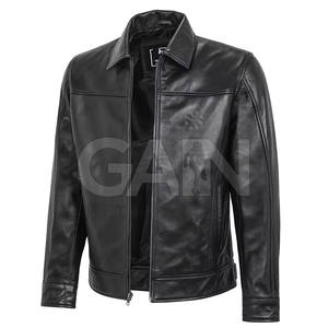 Veste en cuir pour homme, coupe ajustée, doublure épaisse, chaude, hiver, toile écologique, respirante, capuche, style décontracté, style professionnel - Product Image 2