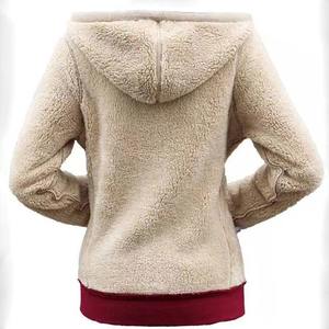 Sweat à capuche pour femme Polaire Doublé Solide Sweatshirts Automne Hiver Loose Drawstring Sweatshirt Coat Outwear Parka Warm Hooded Coat - Product Image 5