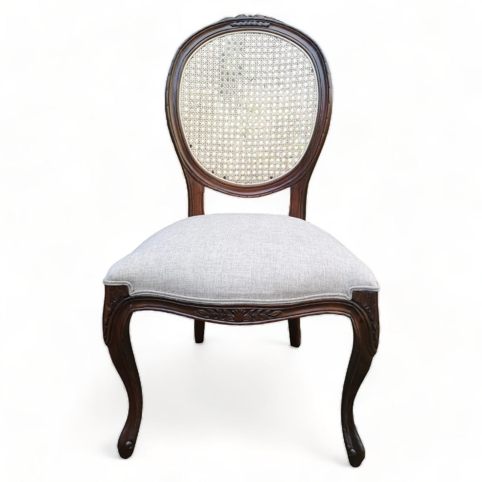 Walnut wood frame and Cream Cushion