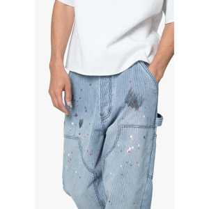 กางเกงช่างไม้ผ้าแจ็คการ์ดทรงถุงพิเศษ-สีเทา - Product Image 2