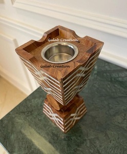 Quemador de incienso de madera decorativo con incrustaciones de perlas Madre, caja de aromaterapia hecha a mano para el hogar, fragancia, meditación, regalo terapéutico - Product Image 2