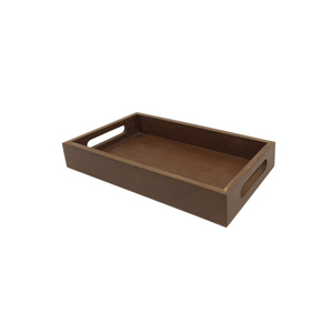 Bandeja de servicio Acabado natural Color marrón Utensilios de cocina elegantes de madera natural Bandeja de servicio de comida y bebida personalizada - Product Image 1