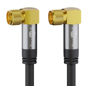 Cavo di connessione SAT Premium angolato su entrambi i lati nero - Product Image 1