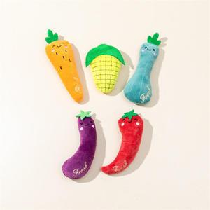 Ensemble de jouets à mâcher pour chien en peluche durable et mignon avec un design en forme de légumes - Product Image 3