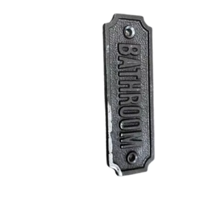 Buy Bathroom sign plaque <b>plate</b> vintage style <b>wall</b> mount iron <b>plate</b> - Product Image 1