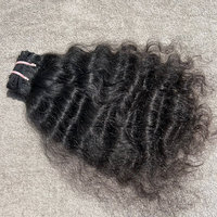 Extensions de cheveux indiens Remy de grade 12A, bouclés noir naturel, 100g, double trame, tissage de cheveux, prix usine Arrow Exim