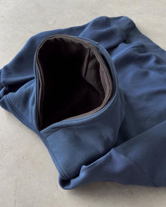 2025 hommes personnalisé 100% coton polaire sweats à capuche tricotés coupe régulière manches longues pull à capuche Double capuche hommes sweats à capuche - Product Image 5