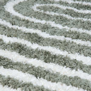 Netline Home Moodi Shaggy Green Rectangular Fur <b>Rug</b> for Hallway <b>Bedside</b> Teen Rooms - Product Image 3